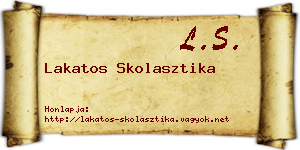 Lakatos Skolasztika névjegykártya